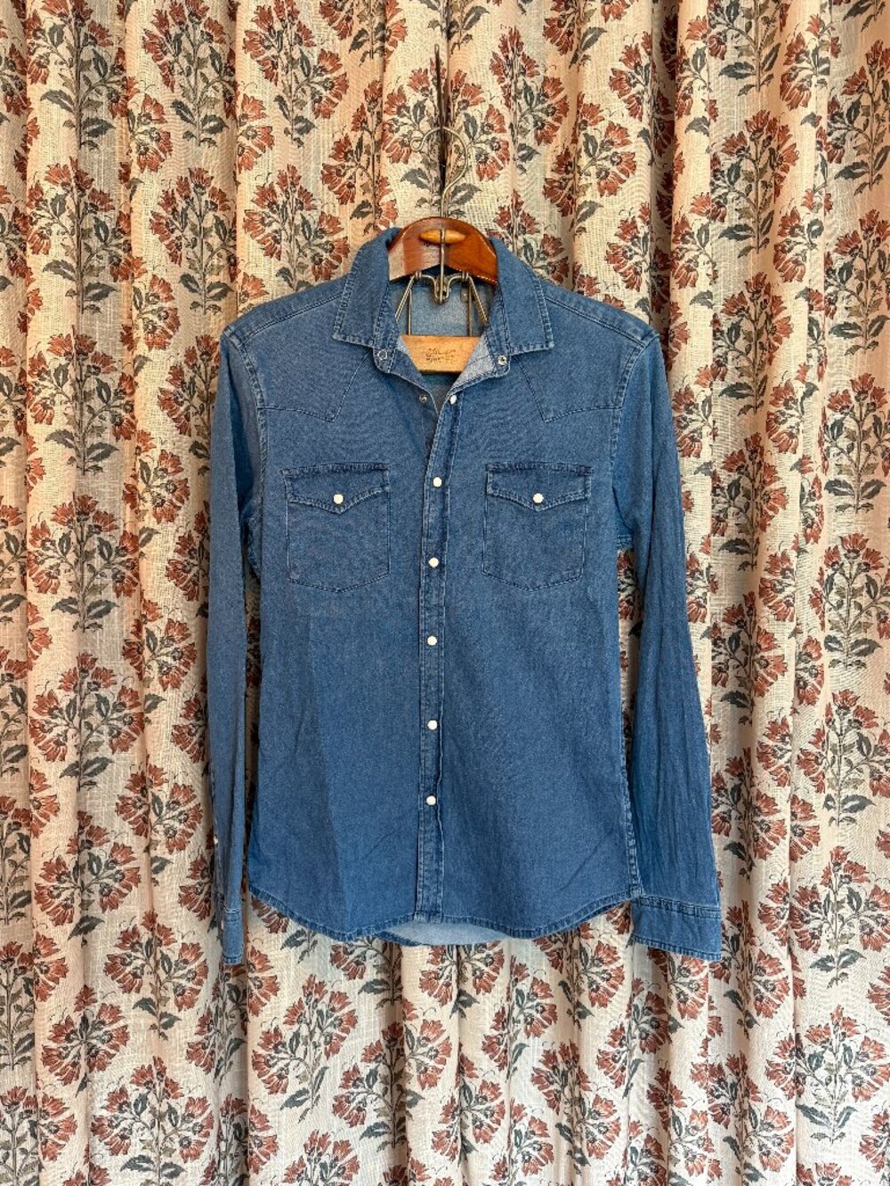 Asos Western Denim Button Down Shirt Medium